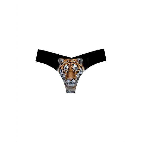 NEW COMMANDO women's photo op thong panty in orange tiger - Picture 1 of 2